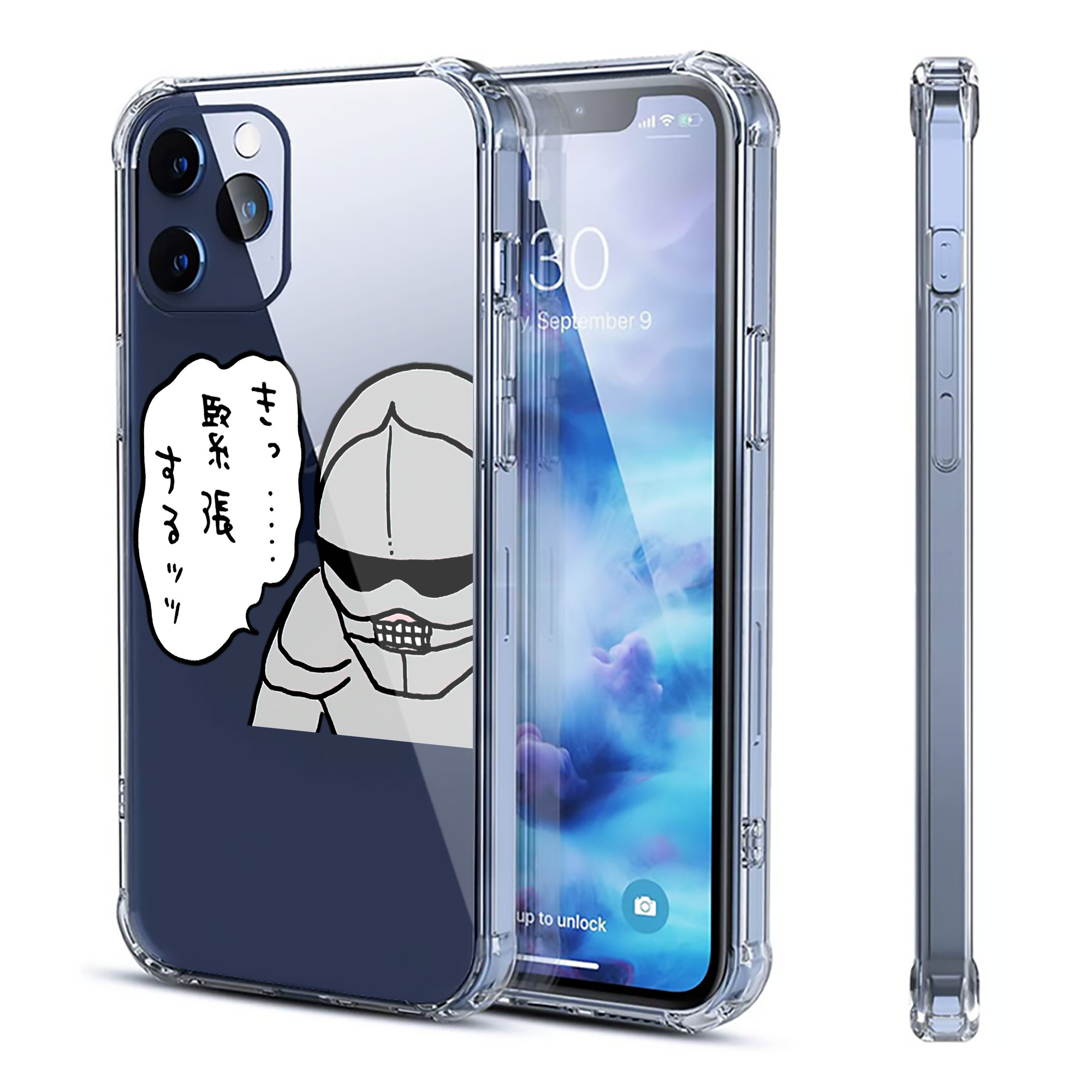 （画像用） ちいかわ 労働の鎧さん Chii-kawa Mr. Armor of Labor 【iPhone 12シリーズ対応】透明スマホケース（クリアソフトケース）